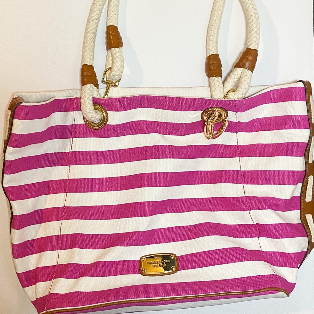 Michael Kors Stripe Canvas Tote